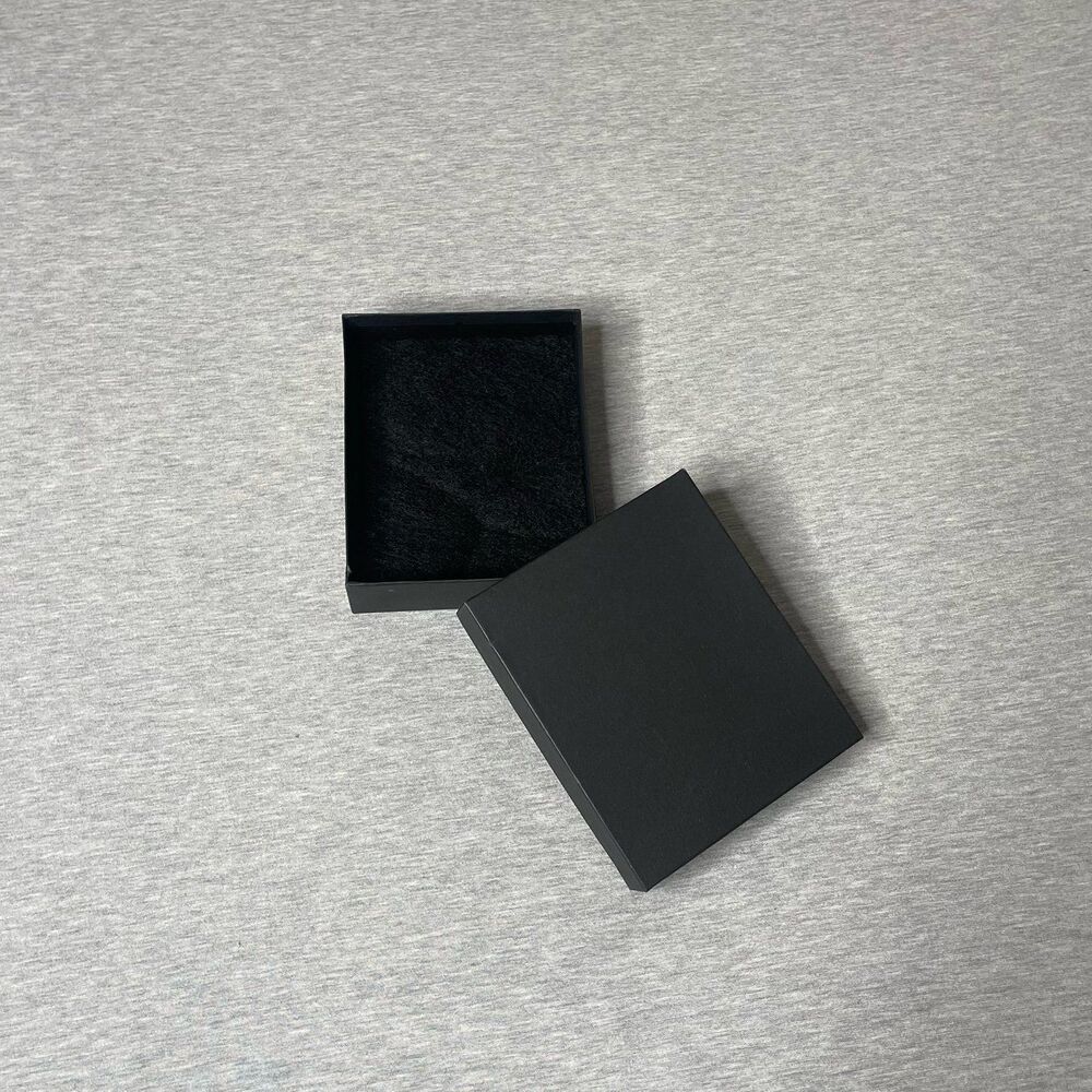 Macy’s Solid Black 5.5” x 6” Jewelry Necklace & Bracelet Gift Box